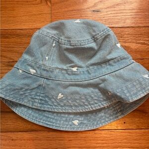 American Eagle Outfitters Denim Bucket Hat with White Accents